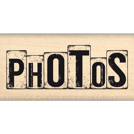 Caractères authentiques - Tampon bois -  Dés  photos - 5,5 x 2 cm