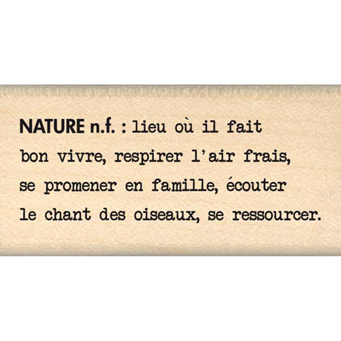 La vie est belle - Tampon Bois - Définition Nature - 3 x cm - Scrapmalin
