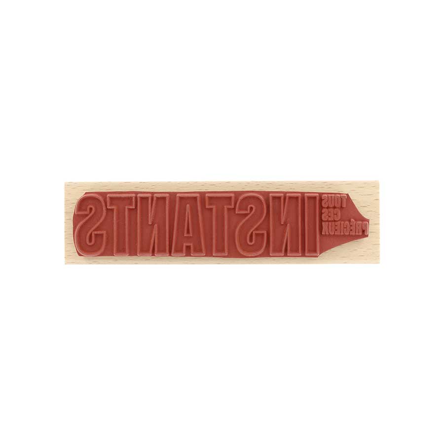 Tampon bois Si grands instants - 15 x 4 cm