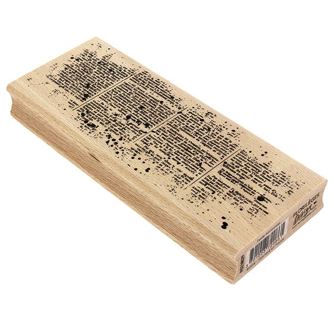 Tampon bois Texte horizontal - 15 x 6 cm