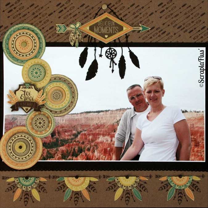 Dakota Valley - Tampon Bois - Recueil de souvenirs - 10 x 10 cm