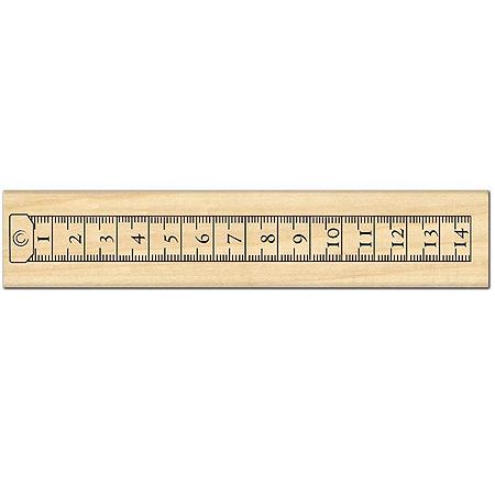 Tampon bois - Mètre de couture - 14 x 1,5 cm