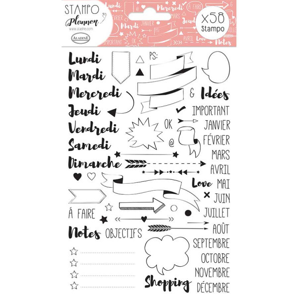 Stampo Planner Bullet Journal - 58 tampons