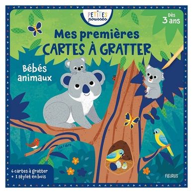 Livre Mes premières cartes à gratter Bébés animaux