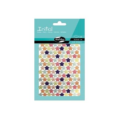 Gommettes Initial Mini étoiles métal-pastel