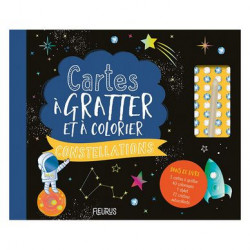 Livre coffret Cartes à pailleter et colorier : Constellations
