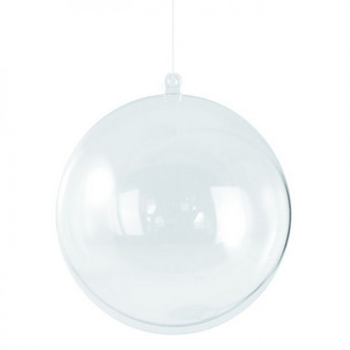 Boule en plastique transparent - 8 cm