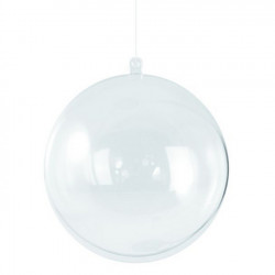 Boule en plastique transparent - 8 cm