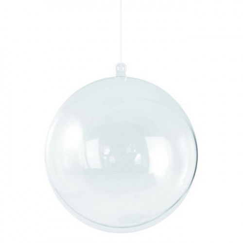 Boule en plastique transparent - 12 cm