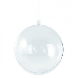 Boule en plastique transparent - 12 cm