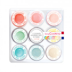 Colorant Alimentaire en Poudre Pastel x9