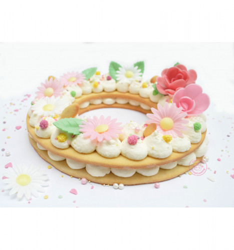 Gabarits Floral Cake x2 - Coeur, Couronne