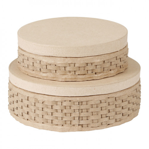 Boîte Tressée Ronde x2