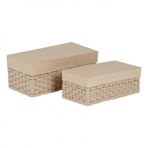 Boîte Tressée Rectangle x2