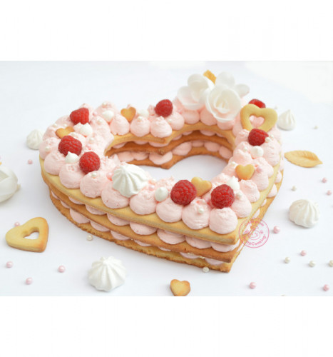 Gabarits Floral Cake x2 - Coeur, Couronne