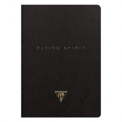 Carnet Flying Spirit noir 14,8 x 21 cm 96 pages Lignées 90g/m²