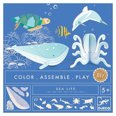 Kit créatif Colorie Assemble Joue thème Mer