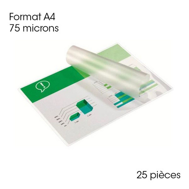 Rame de pochettes de plastification A4 GBC 75 microns ALL WHAT OFFICE NEEDS