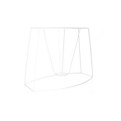 Carcasse d'abat-jour ovale pan coupé 25 x 14 cm