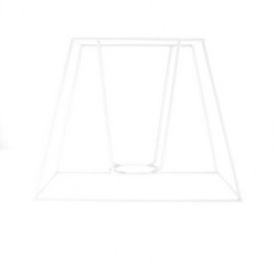Carcasse d'abat-jour rectangle haut 20 x 13 cm