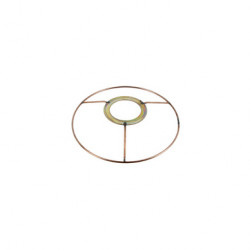 Carcasse d'abat-jour Cercle bagué E27 Ø 15 cm Cuivré