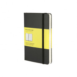 Carnet de notes Moleskine rigide quadrillé 9 X 14 noir