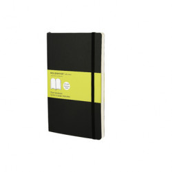 Carnet de notes Moleskine souple pages blanches 13 X 21 noir