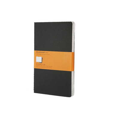 Set de 3 carnets de notes Moleskine Ligné 13 X 21 noir