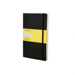 Carnet de notes Moleskine souple quadrillé 13 X 21 noir