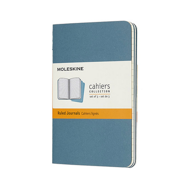 Cahier ligné Bleu 9 x 14 cm 3 pcs