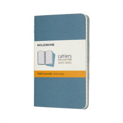 Cahier ligné Bleu 9 x 14 cm 3 pcs