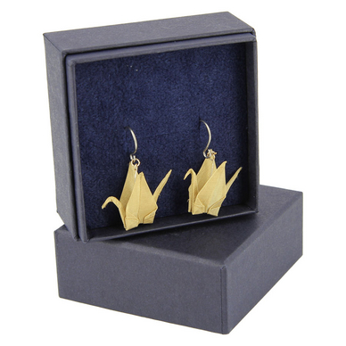 Bijou origami en métal Boucles d'oreilles Bronze