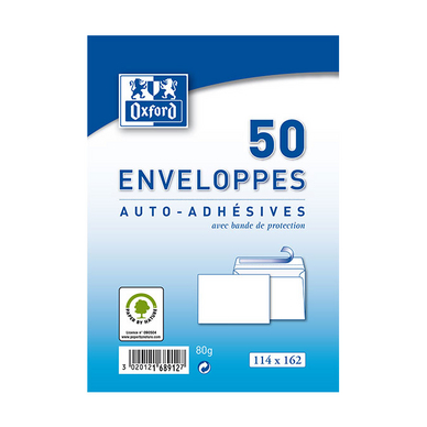 Enveloppe papier blanc 80g - format 114 x162mm sans fenêtre avec logo  Marianne