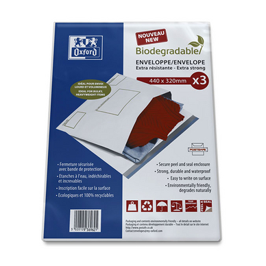 Enveloppe Bio-dégradable 44 x 32 cm 3 pcs