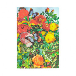 Carnet souple ligné Jardin aux papillons 9,5 x 14 cm 80 g/m² 208 p