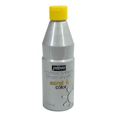 Peinture enfant acrylique Acrylcolor 500 ml Argent