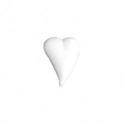 Coeur en polystyrène forme goutte 8 x 5,5 cm x 3 pces