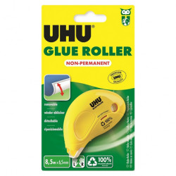 Colle UHU en dévidoir jetable repositionnable 12m x 8mm