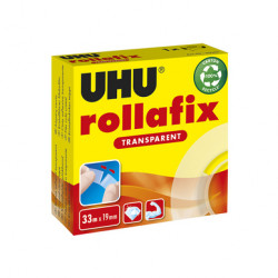 Rouleau adhésif transparent Rollafix 33 m x 19 mm