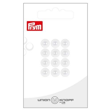 Bouton Polyester 8 mm 2 pcs Blanc