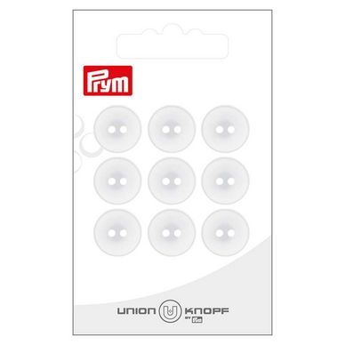 Bouton Polyester 14 mm 9 pcs Blanc