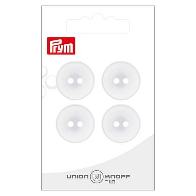 Bouton Polyester 20 mm 4 pcs Blanc