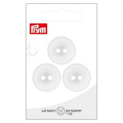Bouton Polyester 23 mm 3 pcs Blanc