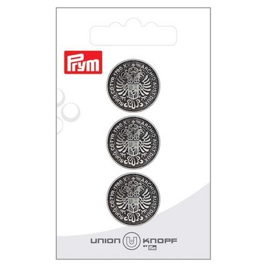 Bouton métal à queue 20 mm 3 pcs Argenté vieilli