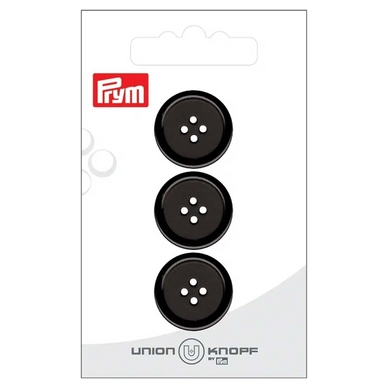Bouton polyester 3 pcs ø 20 mm Noir