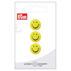 Bouton Polyester 15 mm 3 pcs Smiley