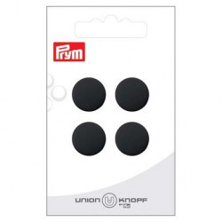 Bouton Polyester à queue 15 mm 4 pcs Noir