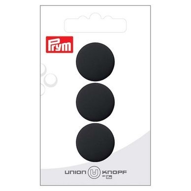 Bouton Polyester à queue 20 mm 3 pcs Noir