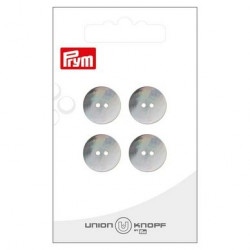 Bouton nacre 15 mm 4 pcs Blanc