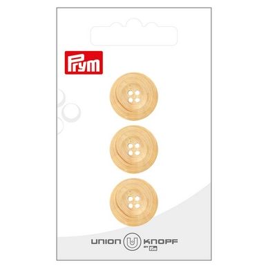 Boutons en bois 18 mm 3 pcs Crème